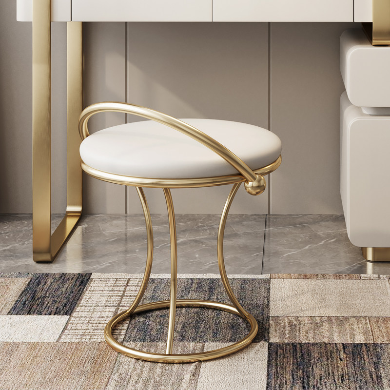 Bedroom Furniture - Light Luxury High-end Leather Stool Designer