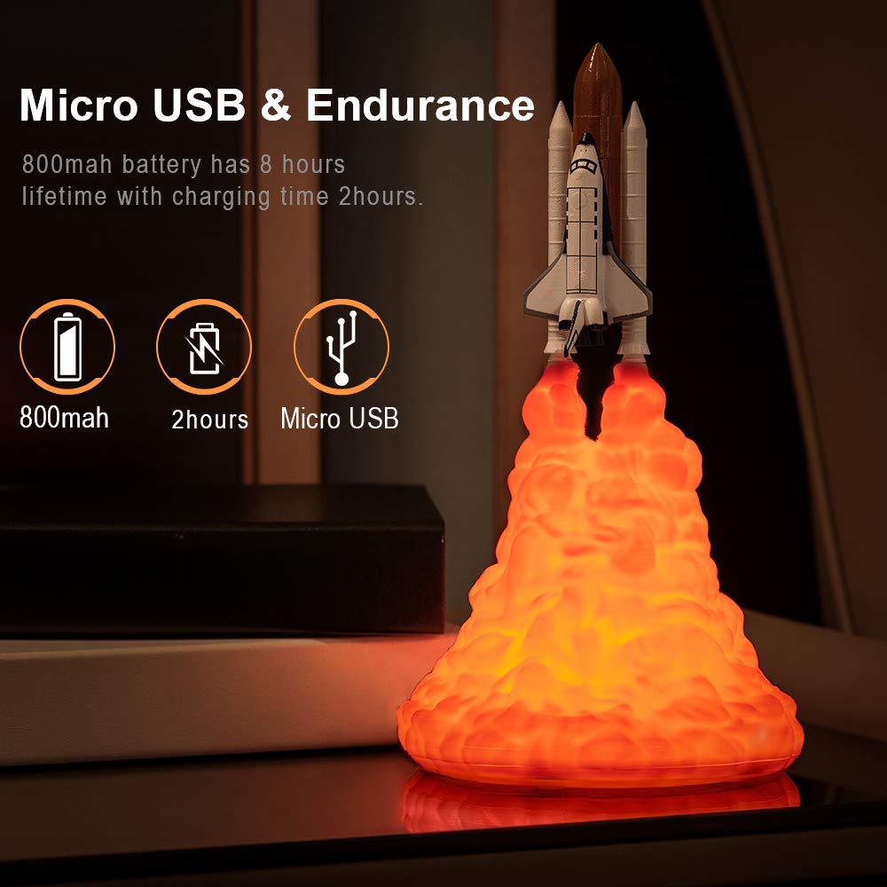 USB Rechargeable Space Shuttle - Floating Nightstand With Led Light ulasan dan harga